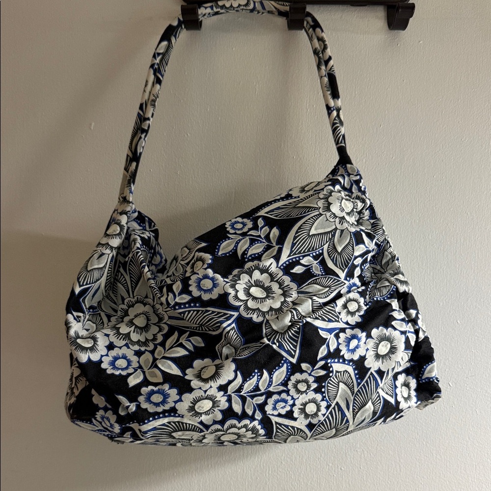 Floral Black and White Women's Bag